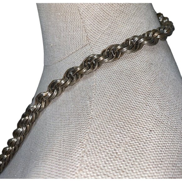 Necklace 30" Rope Chain Not Sterling Silver Possibly Artisan - Picture 2 of 4